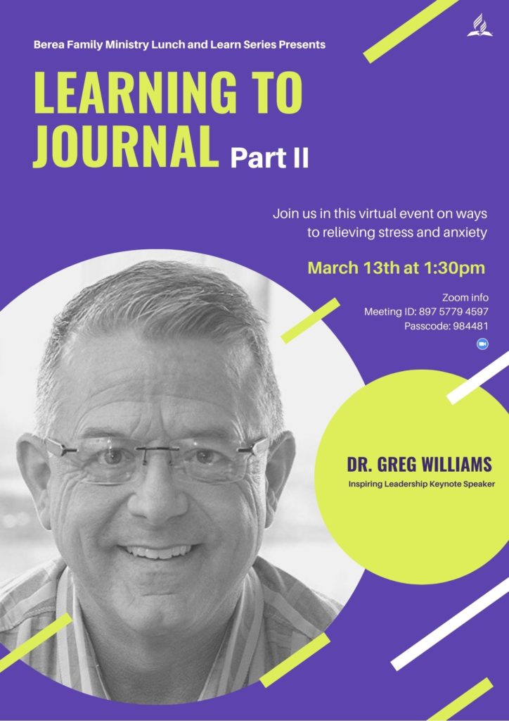 Learn to journal with dr greg williams